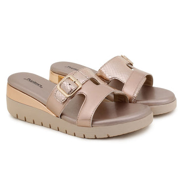 Rose Gold Comfort Slip on Wedges N21273