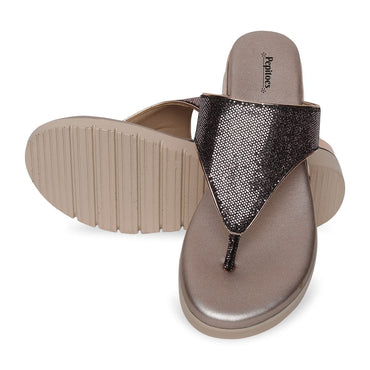Rose Gold Dark Comfort Slip On Wedges M91199