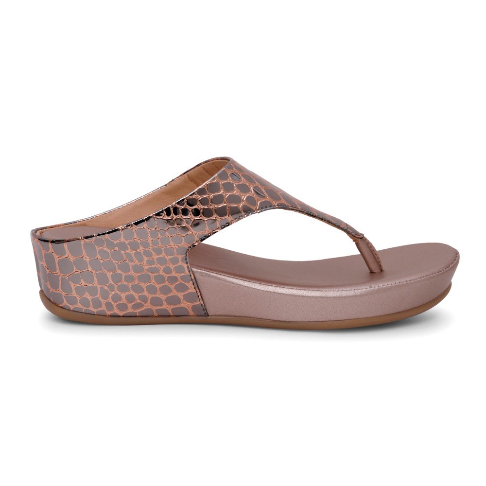 Rose Gold Comfort Slip on Wedges N91242