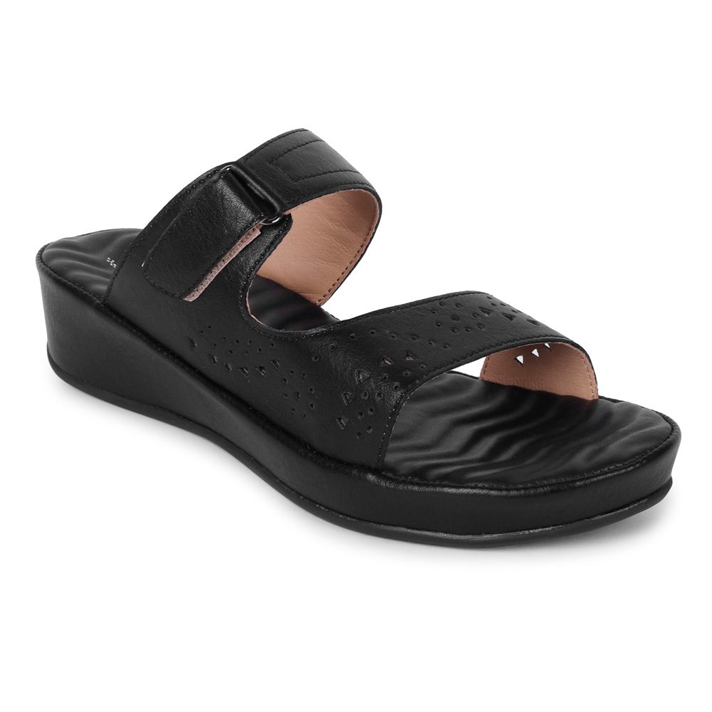Black Comfort Slip on Wedges N91240