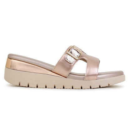 Rose Gold Comfort Slip on Wedges N21273