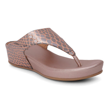 Rose Gold Comfort Slip on Wedges N91242