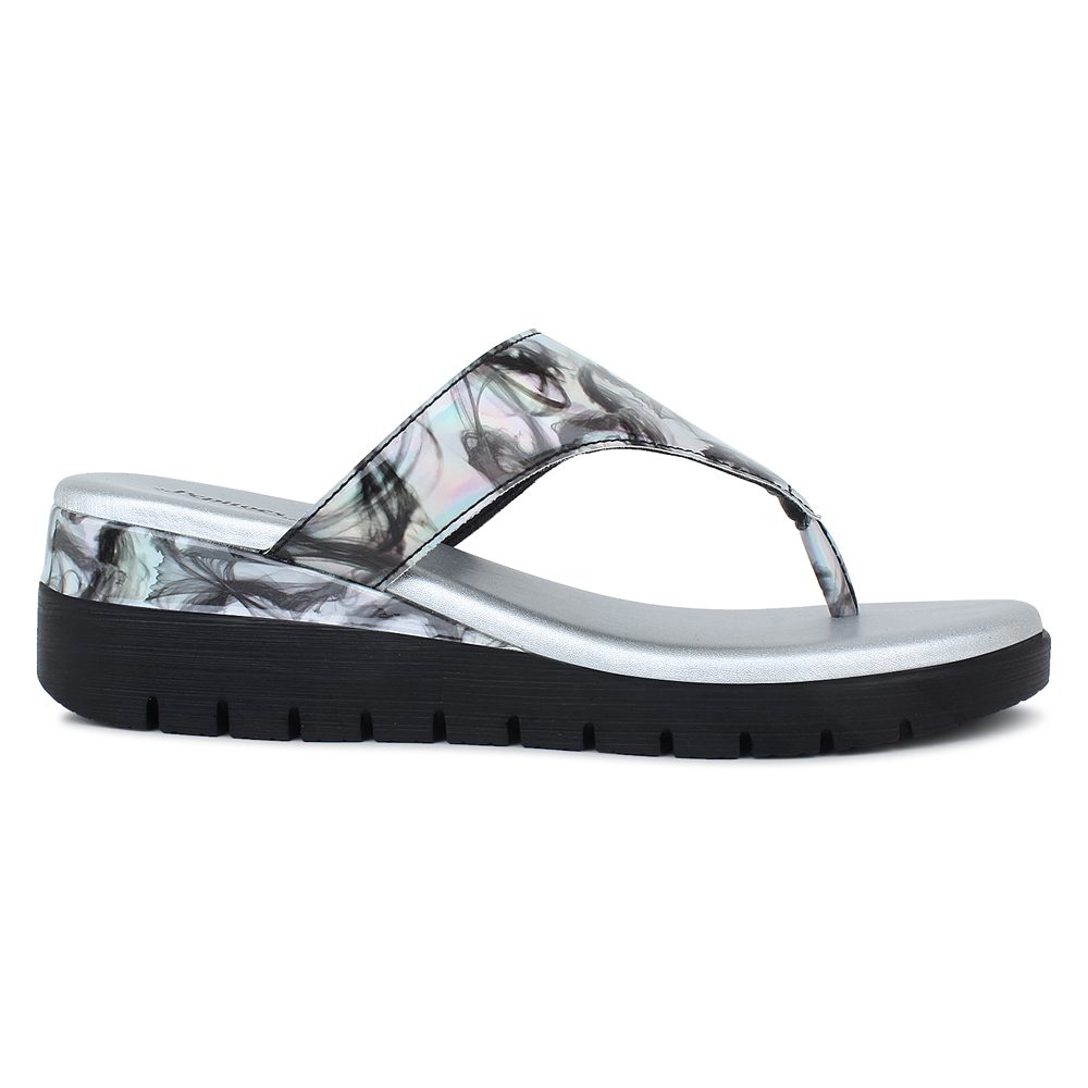 Black Smoke Comfort Slip on Wedges N21262