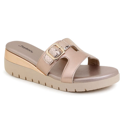 Rose Gold Comfort Slip on Wedges N21273
