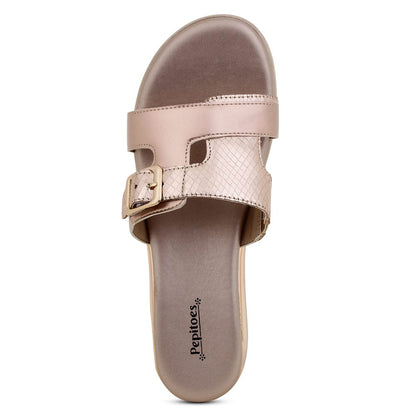 Rose Gold Comfort Slip on Wedges N21273