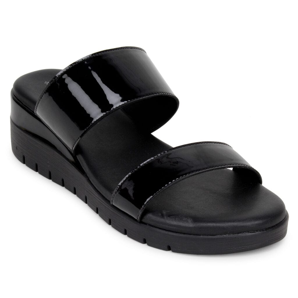 Black Comfort Slip-On Wedges - Pepitoes