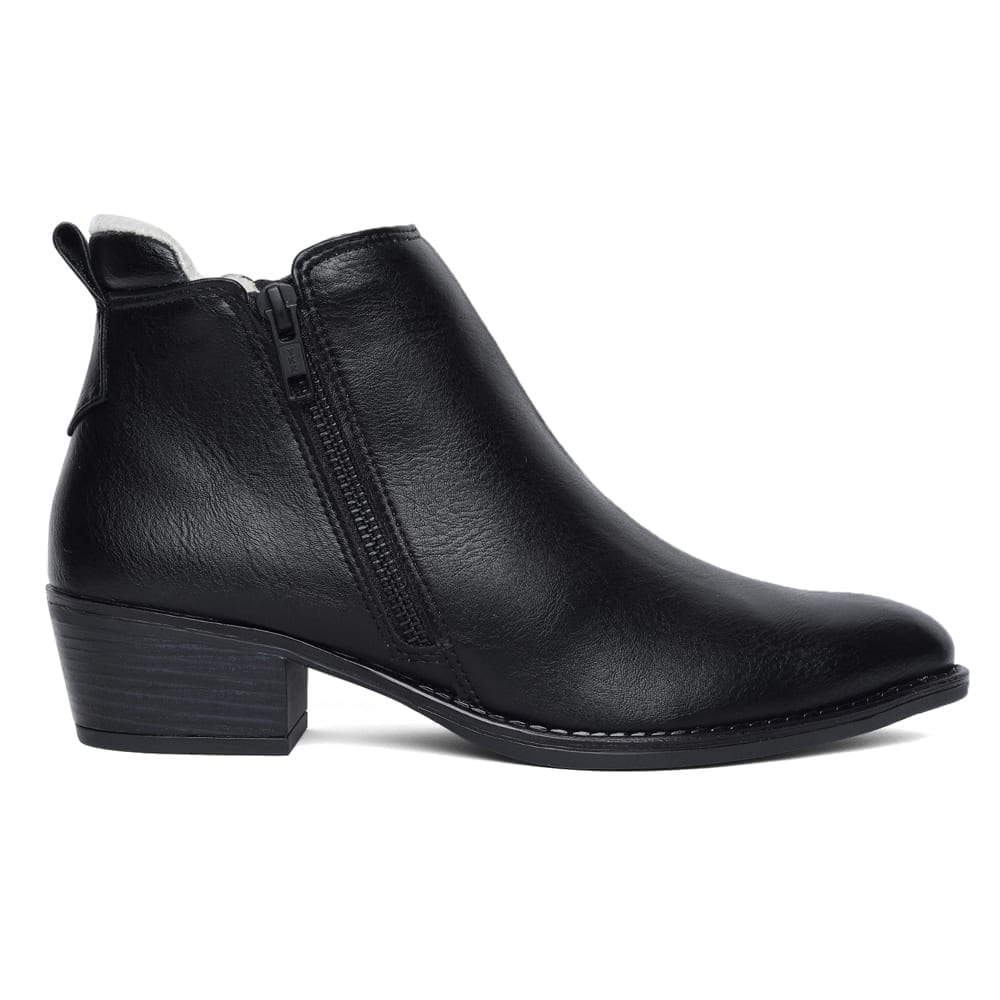 Black Fur Comfort Slip on Boots N91205 - Pepitoes