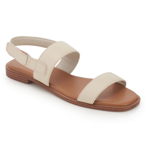 Beige Comfort Slip on Flats P24365 - Image 2