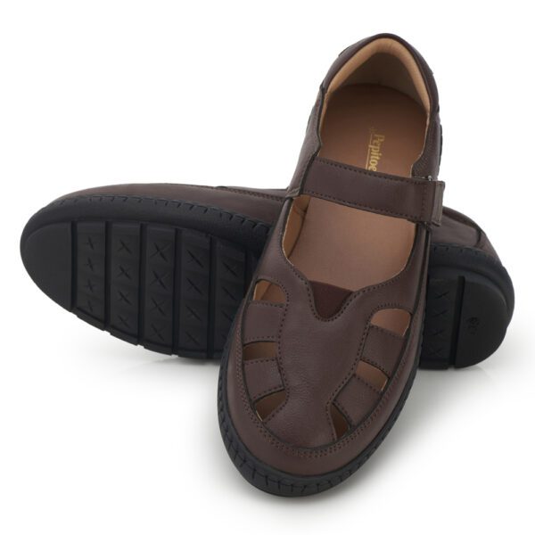 Dark Brown Comfort Slip on Casual Shoes N23358 - Image 4