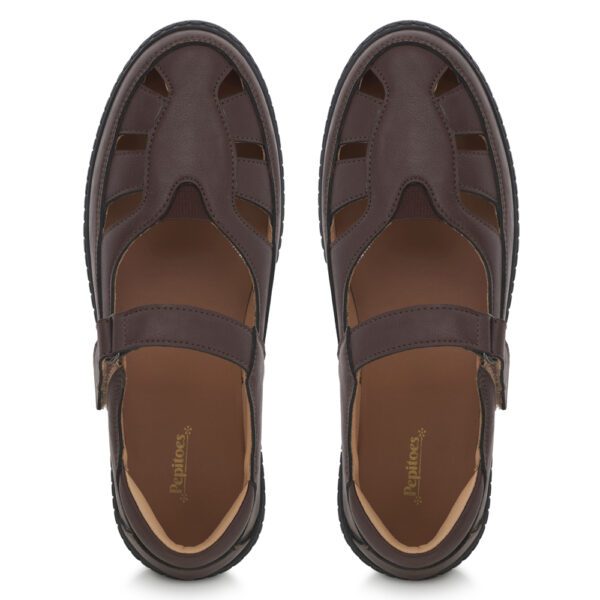 Dark Brown Comfort Slip on Casual Shoes N23358 - Image 6